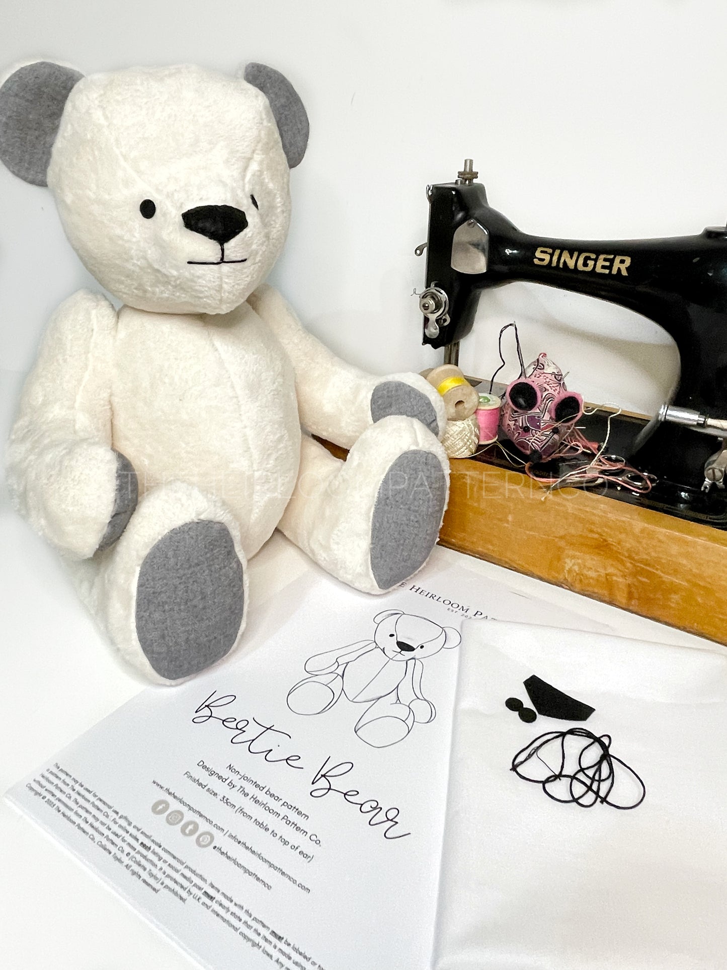 Mini Bertie Memory Bear Kit The Heirloom Pattern Co.